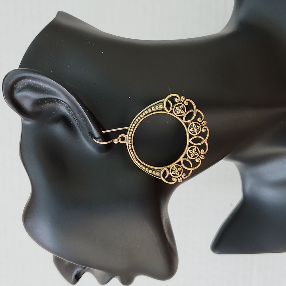 BARSE GOLDEN BRONZE HOOP EARRINGS